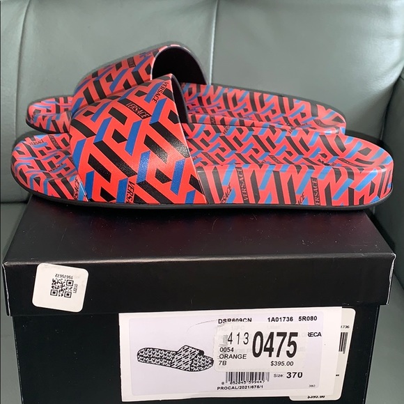 Versace Red and Blue Sandals - Picture 8 of 10